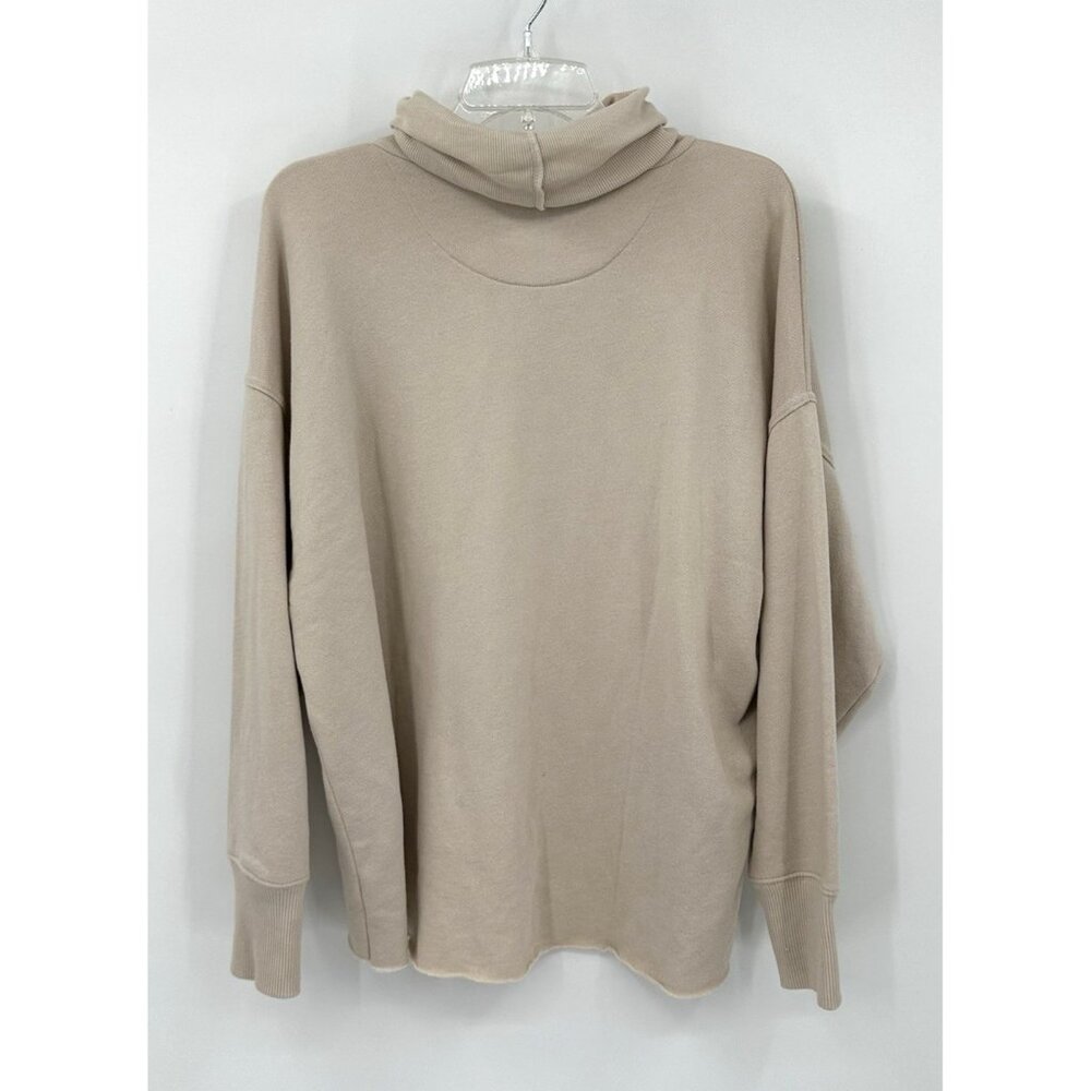 NEW AERIE turtleneck sweater pullover long sleeve sweatshirt beige oversized M - Picture 5 of 9